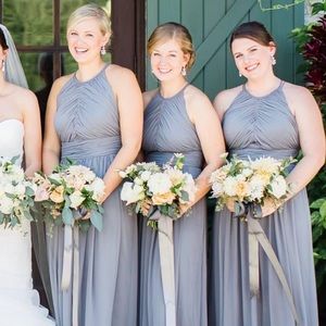 Dessy Floor length bridesmaid dress